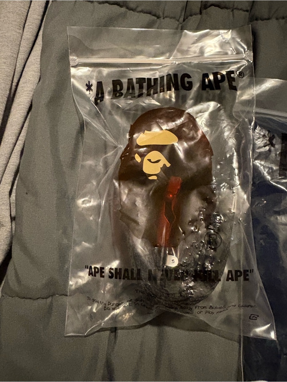 A Bathing Ape white and black Belt Buckle - BAPESTA BAPE